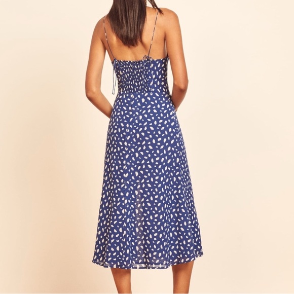 Juliette Dress, Blue w/White - Picture 3 of 11